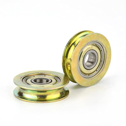 PENAVO Seilrolle 8 * 32 * 8,3 mm Nut, rostfreies Metall, U-Typ, über Drahtseil-Führungsrad-Aufhängungsrad, 608zz-Lagerrollenrolle