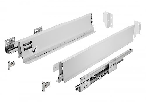 GTV – Modern Box Pro Box I L = 350 mm H = 84 mm I vit I Enkel installation I Tyst stängning I Synkronisering av styrningarna I belastning upp till 40 kg I PB-MBPRO-KPL350A1