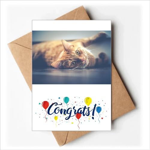 Tier gelbe Katze Foto Bild Hochzeit Karten Glückwunsch Gruß Umschläge