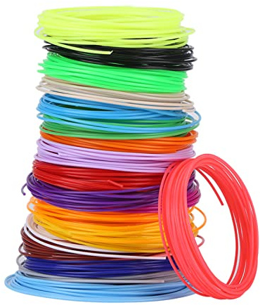 3D Stift Filament PCL, 1,75 mm 20 Farben 3D Druckstift Drucker Nachfüllungen Druckmaterialien für Niedrige Temperaturen Kinder Stift Druck Zubehör Steft Niedridge Filament Leuchtet Im Dunkeln
