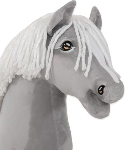 Hobby Horse Großes Pferd auf Stock Premium - grau III A3