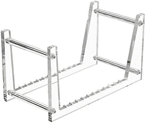 Schallplattenaufbewahrung Vinyl-Schallplatten-Display-Halter, Tisch-Aufbewahrungsständer aus Acryl – transparentes LP-Regal, Vinyl-Schallplattenregal for 12-Zoll- oder 7-Zoll-Singles, fasst bis zu 50