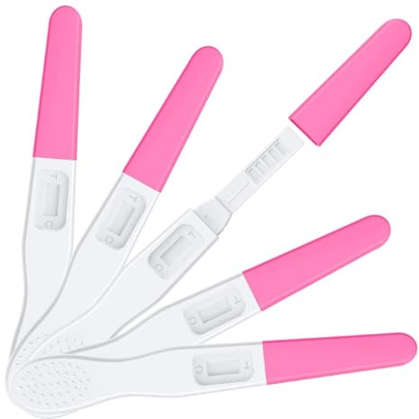 Pregnancy Test,AWAVM 5 X Individually-Sealed Wrapped, HCG Tests Sensitivity of 25 MIU，1 Minutes Rapid Detection, 5 Packs