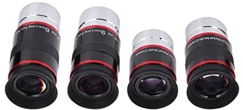 68 Degree Ultra Wide Angle Eyepiece, Wide Angle Telescope Eyepiece FMC Eyepiece Kit Aluminum Alloy Optical Glass for Astronomy Telescope