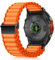 RosMank 26mm Quickfit Cinturino in Nylon per Garmin Fenix ​​​​​​8 AMOLED 51mm/7X Pro/7X/6X Pro/6X, Cinturino Elastico di Ricambio per Enduro 3/Descent Mk3i/Instinct 2X/Tactix 7/Quatix 7X (Arancia)