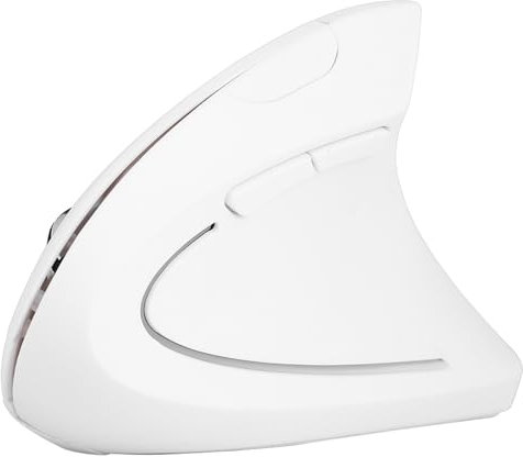 ZAICOLER Mouse Vertical, Ergonomic Vertical Mouse Wireless Ergonomic Vertical Gaming Mouse NOn Delay 2.4GHz Optical 1600DPI for Pc Laptop (White)