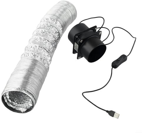 USB-Löt-Raucher-Absorber, USB-Lötabsaugung für effiziente Luftzirkulation und Rauchentfernung bei Elektronikarbeiten (Lüfter plus 6 m Rohr)
