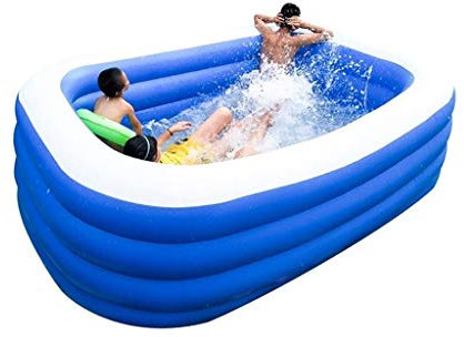 Piscina de Gran tamaño, diseño Grueso, Resistente al Desgaste, Resistente al frío, Material de PVC, Piscina de Aire, Adecuada para Exteriores, jardín, Patio Trasero, portátil, 318 x 180 x 75 cm