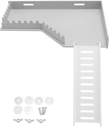 KIMISS Cage de Hamster avec échelle, Plate-Forme d'exercice Sûr Jouet en Plastique Petite échelle, L, Largement Utilisée, Décoration Animal Debout pour Le Cobaye M de Type Augmentation l'espace (L)