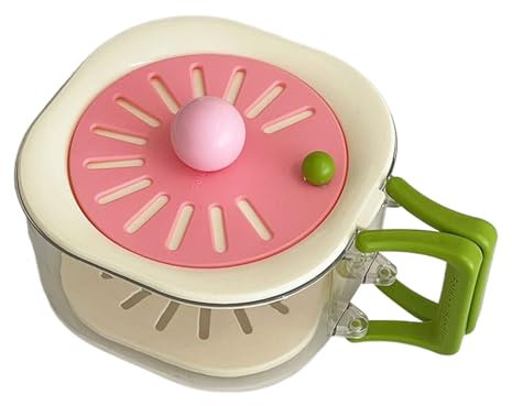 Colino Per Frutta Con Coperchio - Scodella Per Pulire Verdure - Scatola 2 In 1 Con Manico Pie