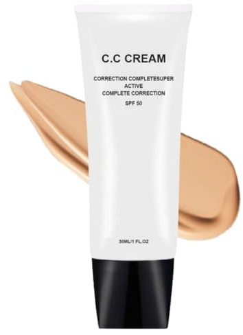 Crème CC pour femmes d'âge mûr, crème hydratante correctrice de teint, pour peaux matures, base de maquillage, crème CC légère contrôlant le sébum, correcteur pour femmes d'âge mûr (Naturel)