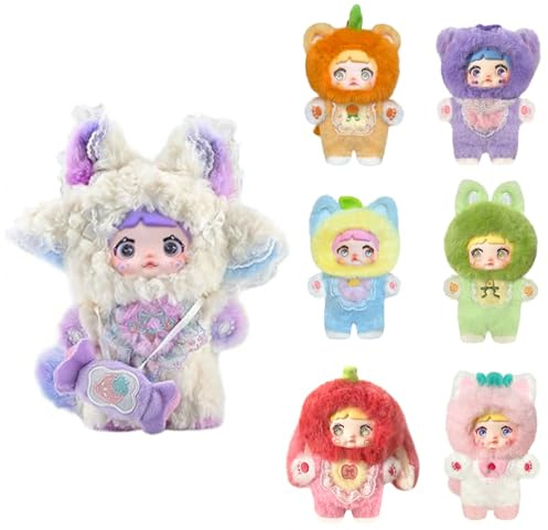 VoyaBliss Plush Doll Blind Box for Birthday Gifts Stuffed Animals Toy for Boys Girls Nommi Interesting Fruits Series Random Design Collectible Toys (1 of 7 Possible Styles)