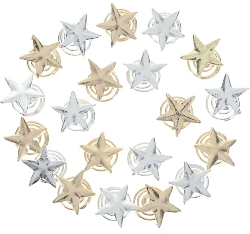 TEHAUX Haarspiralen Und Haarnadeln 20 Stück Federschraubenclips in Sternform Für Mädchen Und Damen Passend Für Geburtstage Und Hochzeiten