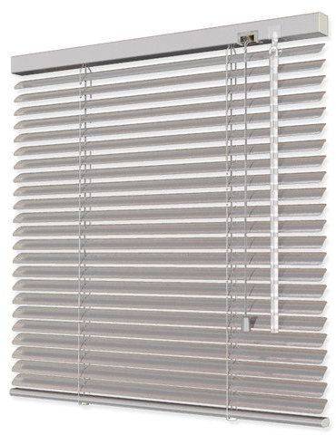 Interdeco Alu Jalousien in Silber mit 25 mm Lamellen, 50 x 130 cm