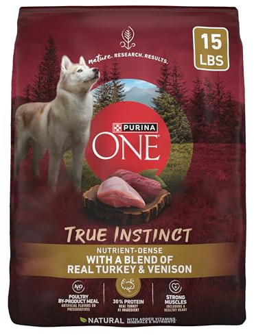 Purina ONE True Instinct With A Blend Of Real Turkey and Venison Dry Dog Food - 15 lb. Bag
