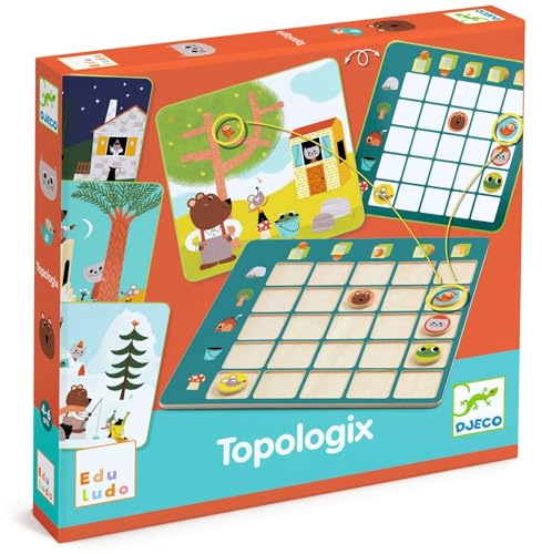 DJECO - Aktions- und Reflex-Spiele, Lernspiele, Eduludo Topologix, Mehrfarbig (DJ08354)