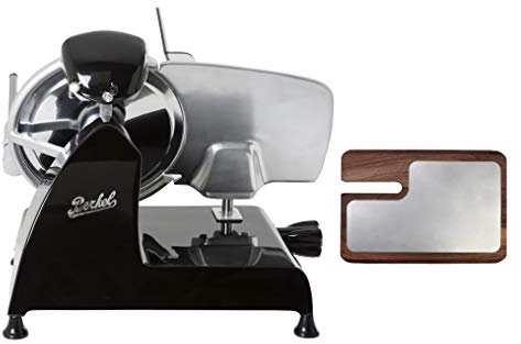 BERKEL - Trancheuse Red Line 220 + Planche à découper en frêne et acier inoxydable (Noir)