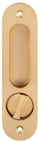 Serratura per porte scorrevoli con chiavi, serrature invisibili Set di serrature antifurto in legno per hardware per mobili in legno per fienile, adatto per armadio da bagno Cucina balcone(Oro)