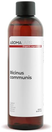 Ricino BIO (Ricinus communis) - 250 mL - Olio Vegetale Vergine e Certificato Cosmos - Aroma Labs - Made in France