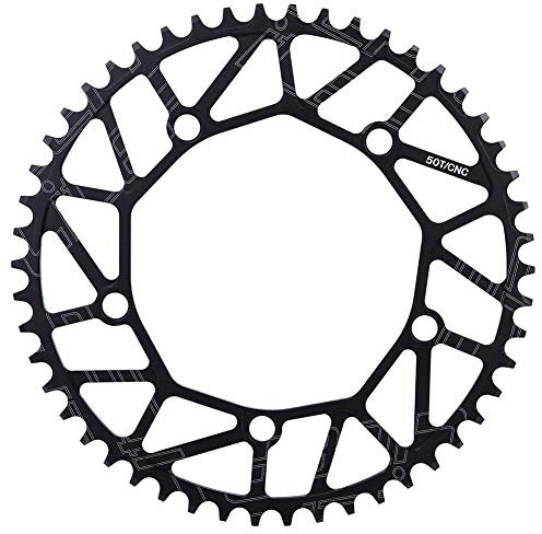 VGEBY Fahrradkettenblatt, Outdoor Positive und Negative Zähne im Freien 130BCD Kurbel Single Disc Bike Single Speed ​​Kettenblatt 50 52 54 56 58T(50T)