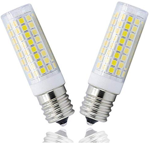 LTYY E17 LED Bulb,Dimmable 8W,80W Halogen Bulb Equivalent，800Lm, AC120V,E17 Bulb White 6000k, for Over Counter Microwave Ovens (Pack of 2)