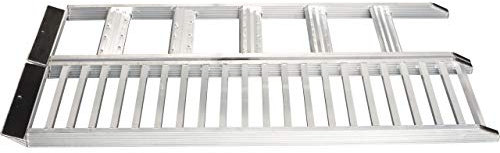 Hi-Q Tools Auffahrrampe mit Verladetreppe – Aluminium – 400kg Tragkraft schwarz