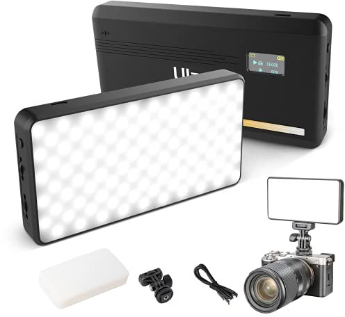 ULANZI VL200 Bi-Color LED Video Light, On-Camera Video Light, Type-C Rechargeable 5000mAh Mini Camera Light, 2500-9000K Ultra Bright Photo and Video Lighting, Fill Light, Potable Photography Lighting