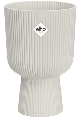 elho Vibes Fold Coupe 14 Pflanzentopf - Blumentopf für Innen - 100% recyceltes Plastik - Ø 13.9 x H 21.0 cm - Weiß/Seidenweiß