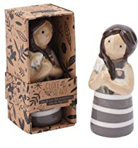 CGB Giftware | Thank you Flower Girl Figurine | Ceramic Ornament | Gift Box | Gift For Family & Friends | Love | Close At Heart Range | Ceramic Girl Figurine | GB06517