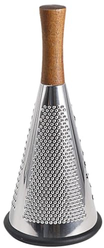 OFFSCH Kitchen Grater Potato Grater Fruit Chopper Home Tools Cheese Grater Vegetable Stripper Handle Cheese Graters Cone-Shaped Vertical Kitchen Accessory Wood