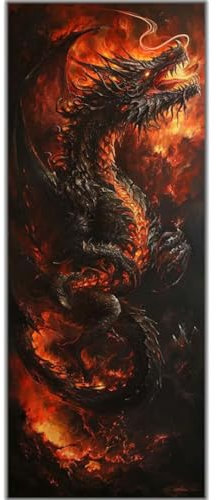 Diamond Painting Mysterium Drache, Diamond Painting Groß xxl 150 X 50cm, DIY Diamant Painting Bilder, 5D Diamond Painting Erwachsene, Daiments Painting Diamond Art Crafts, Haus Wand Dekoration -586FC