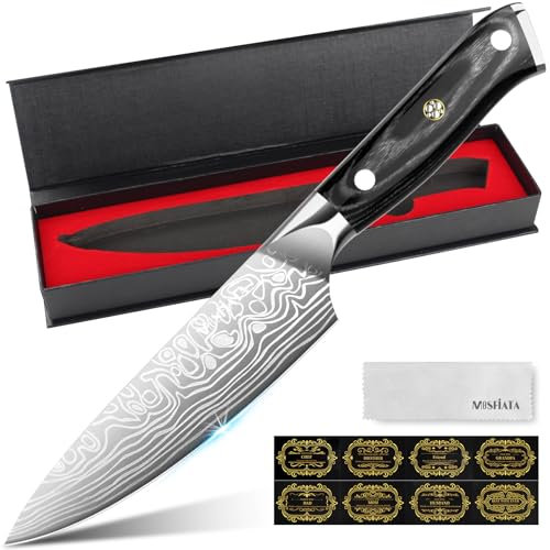 MOSFiATA Kochmesser 6 Zoll - Extrem scharfes Fleischmesser aus hochwertigem EN1.4116 Stahl, ideal für Profiköche, Kochmesser Messer Küchenmesser Chef Knife, inklusive eleganter Geschenkverpackung