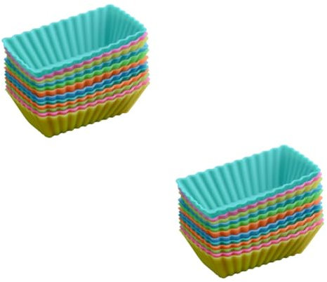 Hoement 24pcs Muffin Cups Baking Mold Tart Cases for Pastry Muffin Cup Baking Random Color