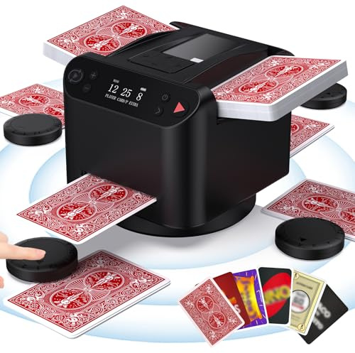 Automatic Card Shuffler and Dealer with 4 Wireless Remote Cards Shuffler