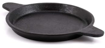 Cast Iron Cookware Tawa for Dosa/Fish Fry/Chapati/Roti/Naan/Dosa Tawa/Dosa Kallu/Chatti/Iron Tawa Gas and Induction Compatible Black 8 Inch