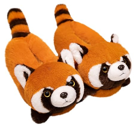 Chienc Pantofle di animali dei cartoni animati – Pantofole in peluche per interni/esterni | Belle scarpe invernali per donna, 1 M US
