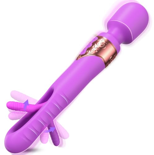 Dildo Vibrator Sex Spielzeug für die Frau, Vibration für Frauen Vibratorensets für Frauen Klitoris Sexspielzeug,Sex Toyset für Woman mit 10 * 7 Modus Paar-Vibratoren, Prostata Massagestab (Lila)