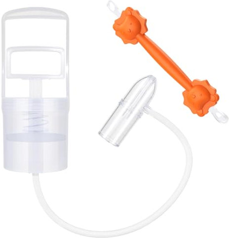 1 pcs Nasensauger Baby White Portable Hand Powered Nose Sucker, Nasal Aspirator, Nasensauger Erwachsene, Negative Pressure Principle Suitable for Babies, Children and Adults mit 1 Nasenreinigungsstab