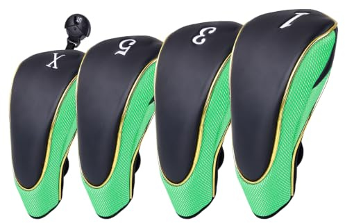 Andux Golfschlägerhauben MGMT27, 460 cc, Fairwayholz, mit Klettverschluss, 4 Stück