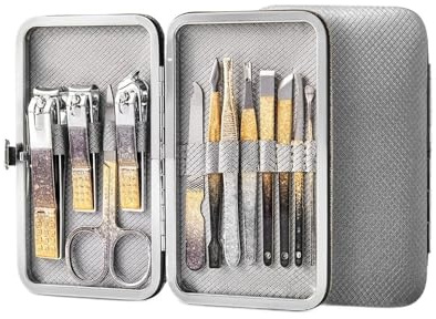 JIANBOHAIRS manikyr, pedikyrkit, 8/12/18 st. Grått nagelklipparset, manikyrset, professionellt pedikyrset, herrtillbehör, kroppsvårdsset (18 st)
