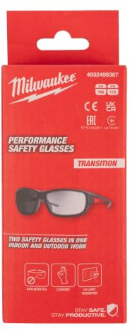 Milwaukee Gafas de seguridad de rendimiento Transition AS