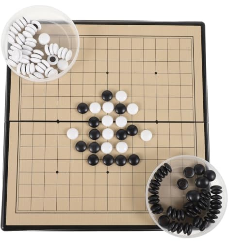 PartyKindom Magnetisches Go-Spiel FüR AnfäNger Tragbares Standard Brett Mit 120 Magnetischen Figuren Und Aufbewahrungsbox Ideal FüR Logiktraining Und Reise