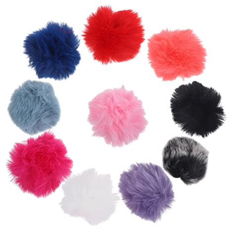 HONITANO Set 10 Coperture Antivento Pelose Per Microfono a Bavero Parabrezza Antivento Mini Regolabile Adatto Per Uso Interno Ed Esterno