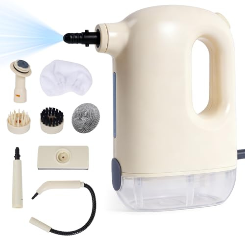 Hoapin Vaporeta Limpieza Hogar, Limpiador a Vapor Portátil 1200W 300ML, 3 Bar de Presión de Vapor, Vaporeta de Mano para Hogar, Baño, Cocina