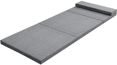 Vikbar golvmadrass med halkfri bas, tvättbar campingsäng, sömn och meditationsdyna, yogamatta gäst bäddsoffa bärbar för bil och utomhusbruk.