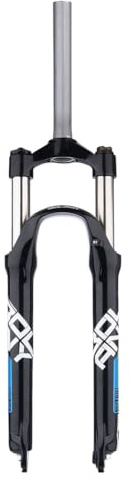 LHHL MTB Forcella Ammortizzata Bici 26 27.5 29 Dritto 1 1/8 Olio/Primavera Corsa 100mm Freno Disco Blocco Manuale QR 9mm(C-Black,27.5in)
