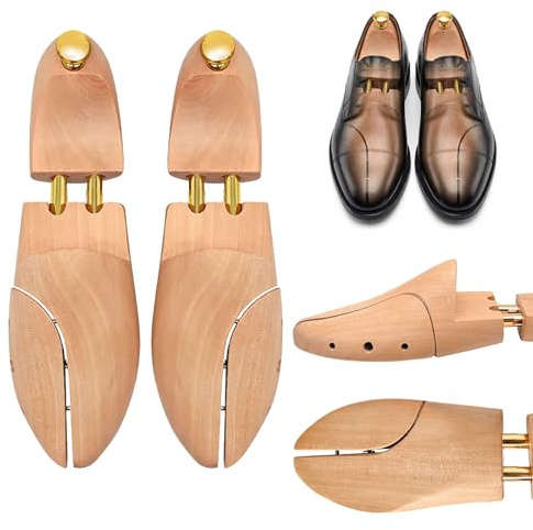 Vexnaro Schuhspanner aus Kiefernholz für Herren & Damen – Premium Holz-Schuhformer und Schuhdehner – Längere Haltbarkeit & Formstabilität Ihrer Schuhe – Elegantes Design
