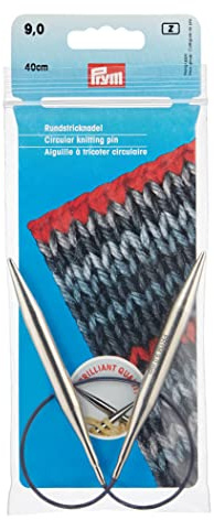 Prym 212220 Rundstricknadeln MS 40 cm 9,00 mm silberfarbig