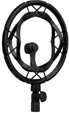 Blue Microphones Radius III Mikrofonspinne für Yeti & Yeti Pro USB-Mikrofone, Kompatibel mit Standard-Mikrofonstativen, jedem Mikrofon & Mikrofonclip mit Standard-Gewindeanschluss - Schwarz