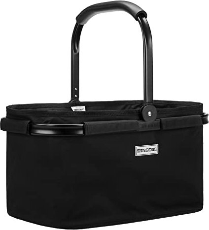 anndora Einkaufskorb FULL BLACK 22 Liter Picknickkorb - Schwarz